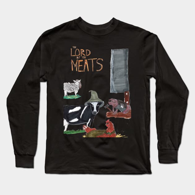 Lord of the Meats Long Sleeve T-Shirt by Salty Pretzel